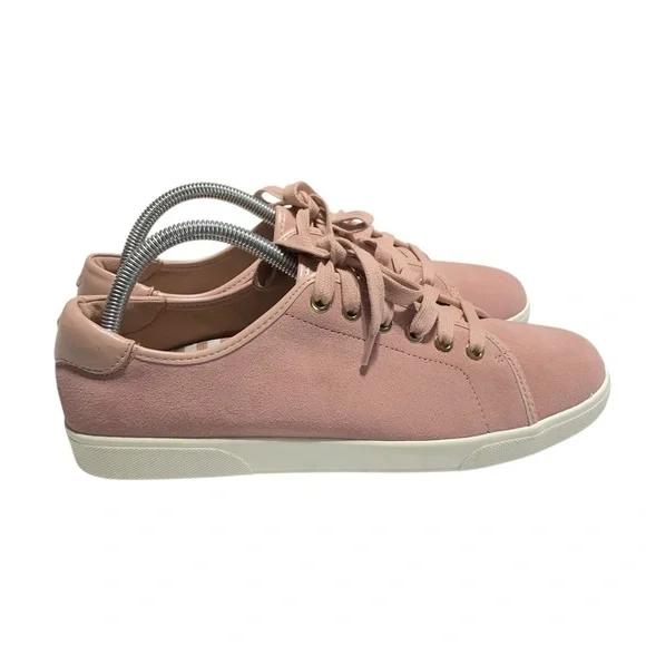 Vionic Womens Sunny Brinley Lace Up Sneaker Light Pink Suede Cushioned Sz 9 - Picture 4 of 10